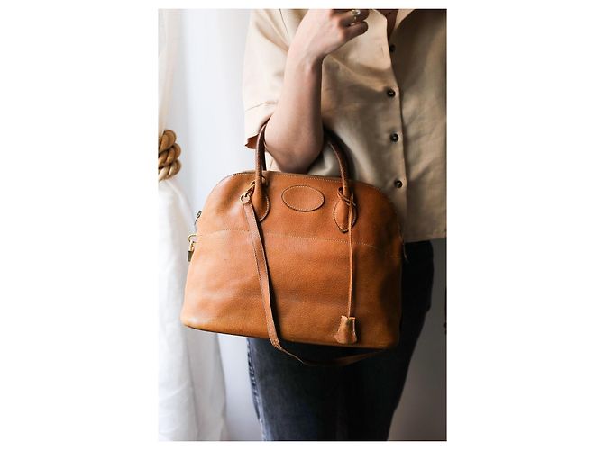 Borsa Hermès Bolide in pelle color camel Cammello - vista 18