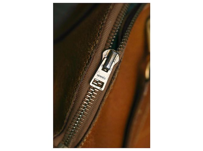 Borsa Hermès Bolide in pelle color camel Cammello - vista 4