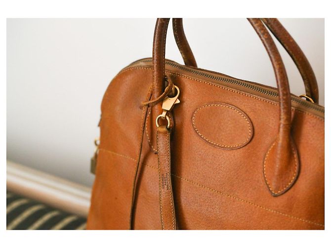 Borsa Hermès Bolide in pelle color camel Cammello - vista 6