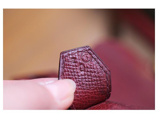 Hermès Bolide 35 Borsa a mano in pelle di vitello bordeaux Bordò - vista 11