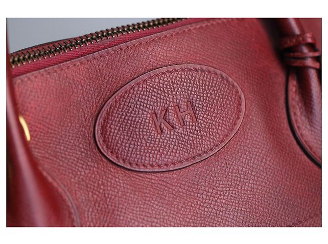 Hermès Bolide 35 Borsa a mano in pelle di vitello bordeaux Bordò - vista 13