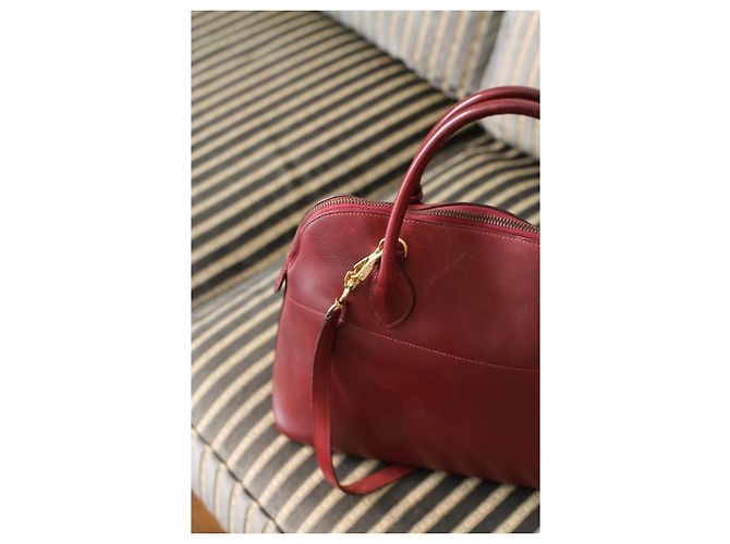 Hermès Bolide 35 Borsa a mano in pelle di vitello bordeaux Bordò - vista 4