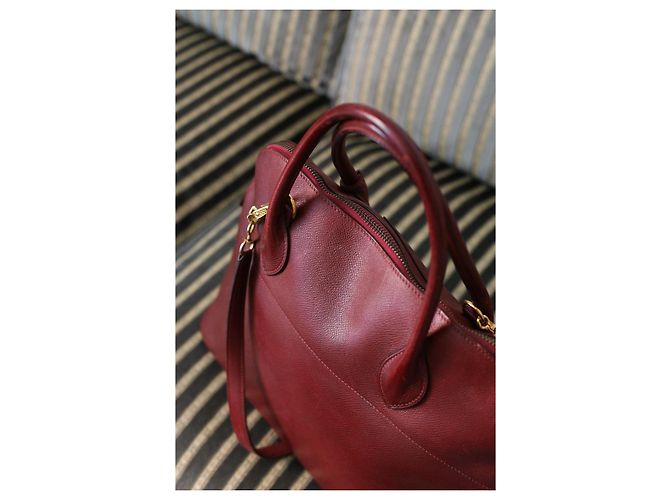 Hermès Bolide 35 Borsa a mano in pelle di vitello bordeaux Bordò - vista 5