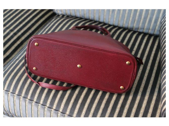 Hermès Bolide 35 Borsa a mano in pelle di vitello bordeaux Bordò - vista 6