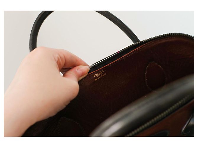 Hermès Bolide 35 Handtasche aus Leder dreifarbig Mehrfarben - Ansicht 7