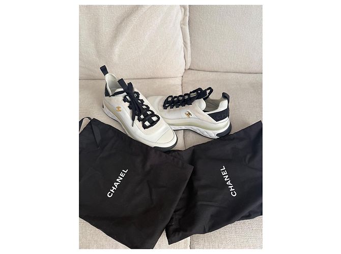 Cambon Chanel Sneaker Weiß Stoff - Ansicht 2