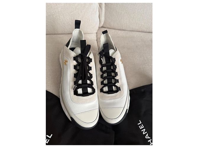 Cambon Chanel Sneaker Weiß Stoff - Ansicht 3