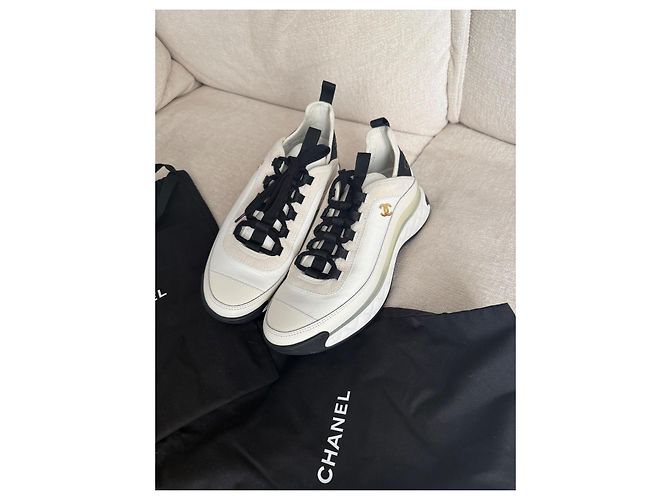 Cambon Chanel Sneaker Weiß Stoff - Ansicht 4