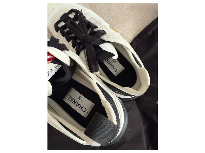 Cambon Chanel Sneaker Weiß Stoff - Ansicht 6