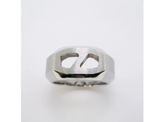 Hermès Hermes Delta Edelstahlring Silber - Ansicht 2