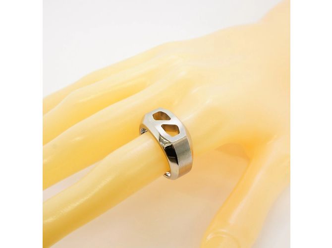 Hermès Hermes Delta Edelstahlring Silber - Ansicht 7