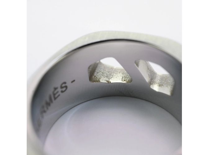 Hermès Hermes Delta Edelstahlring Silber - Ansicht 8