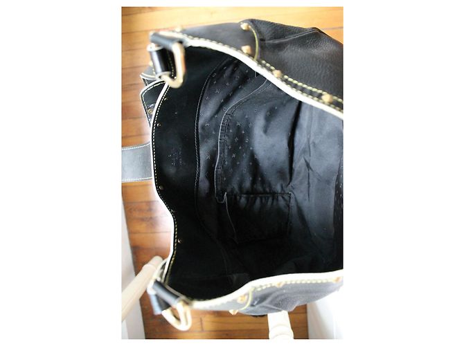 Borsa Louis Vuitton l'Affriolant in pelle suhali nera Nero - vista 11