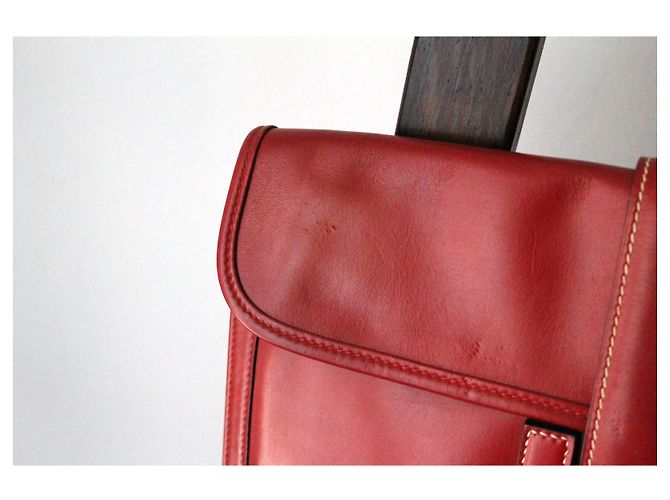 Clutch Hermès Rossa in Pelle Rosso - vista 4