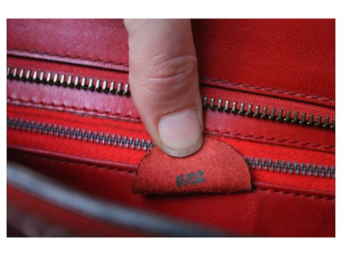 Bolso Céline de cuero rojo Roja - vista 7