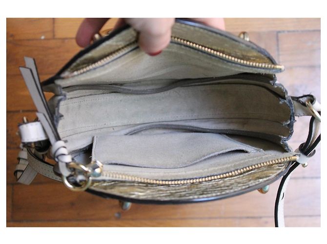 Borsa a mano Chloé Pixie in pelle dorata D'oro - vista 10