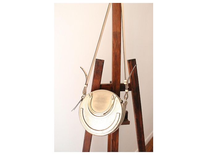 Borsa a mano Chloé Pixie in pelle dorata D'oro - vista 2