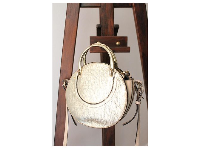 Borsa a mano Chloé Pixie in pelle dorata D'oro - vista 5