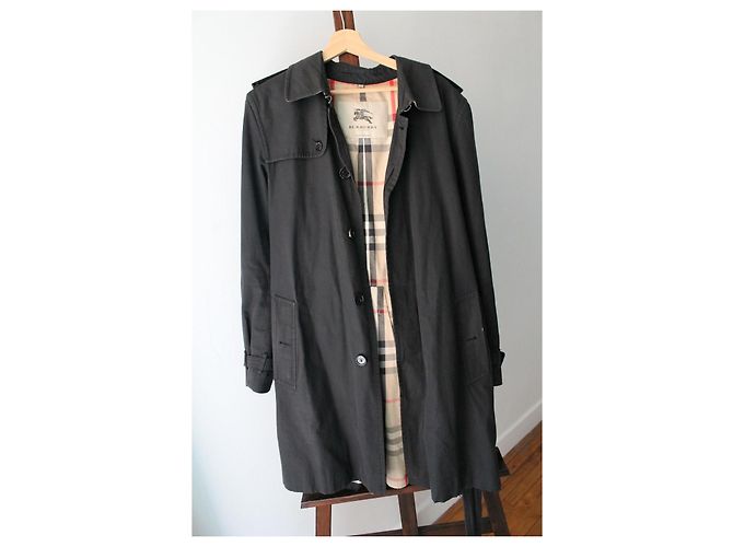 Gabardina Burberry Azul Marino de Algodón - vista 2