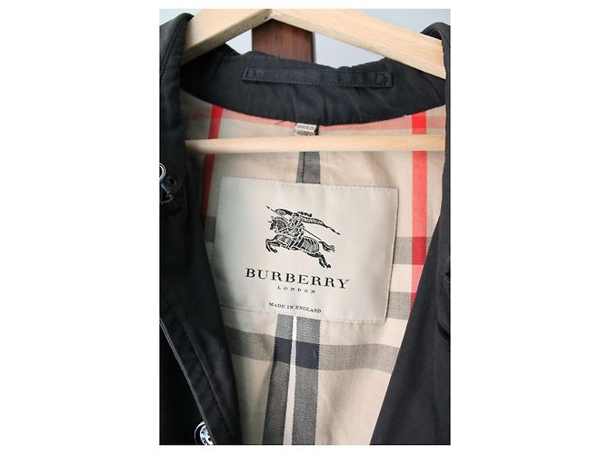 Gabardina Burberry Azul Marino de Algodón - vista 3