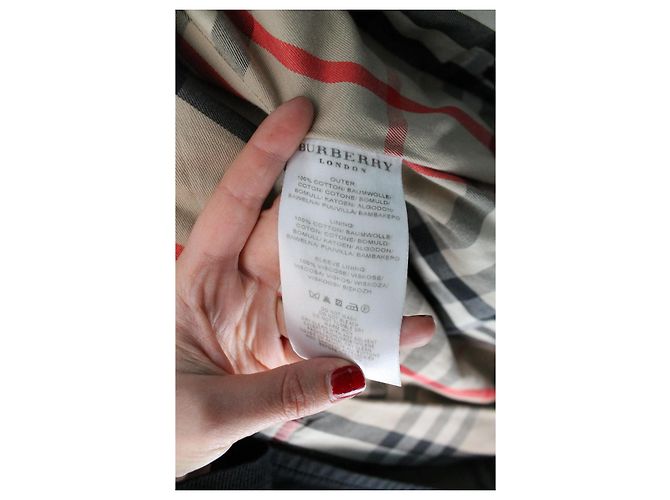 Gabardina Burberry Azul Marino de Algodón - vista 5