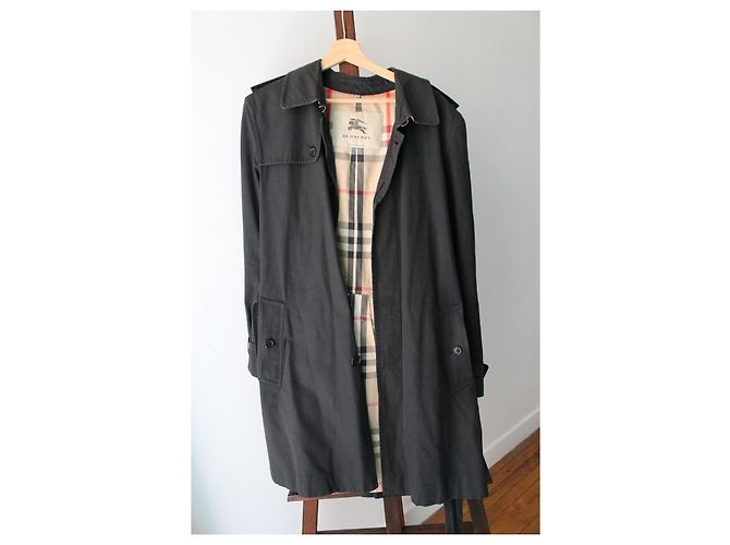 Gabardina Burberry Azul Marino de Algodón - vista 8