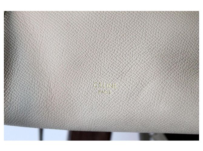 Borsa Céline Nano Belt in pelle grana taupe Beige - vista 4