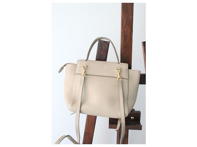Borsa Céline Nano Belt in pelle grana taupe Beige - vista 5