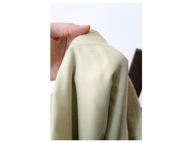 Traje de Falda Chanel de Algodón Verde - vista 17