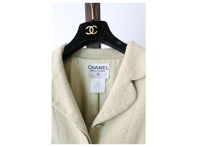 Traje de Falda Chanel de Algodón Verde - vista 2