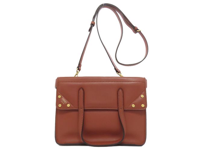 Borsa a Spalla Fendi Flip Small Marrone - vista 11
