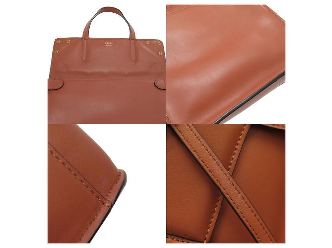 Borsa a Spalla Fendi Flip Small Marrone - vista 8