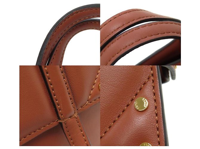 Borsa a Spalla Fendi Flip Small Marrone - vista 9