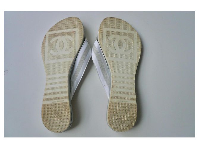 CHANEL Infradito in legno bianchi T41 Bianco - vista 10