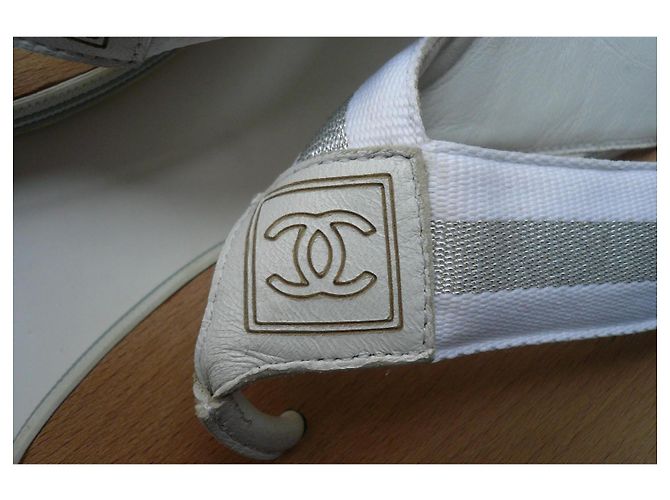 CHANEL Infradito in legno bianchi T41 Bianco - vista 6