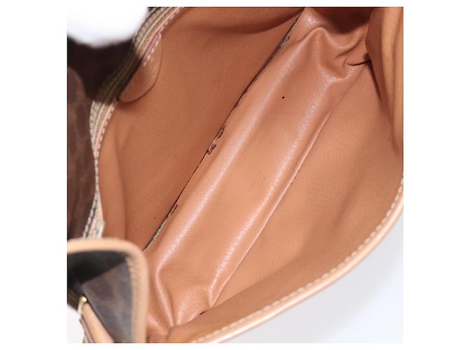 Céline CELINE Macadam Canvas Schultertasche aus PVC-Leder in Braun Gold Auth ki5724 Golden - Ansicht 10