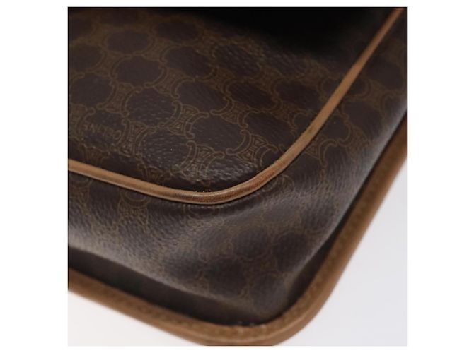 Céline CELINE Macadam Canvas Schultertasche aus PVC-Leder in Braun Gold Auth ki5724 Golden - Ansicht 14