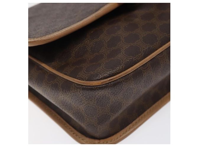 Céline CELINE Macadam Canvas Schultertasche aus PVC-Leder in Braun Gold Auth ki5724 Golden - Ansicht 15