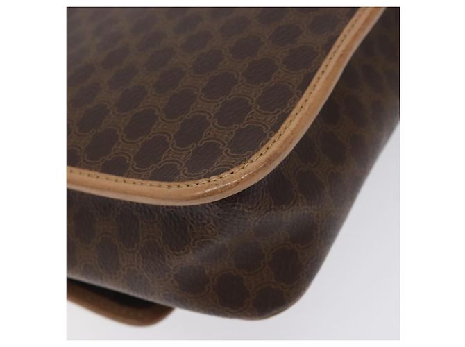 Céline CELINE Macadam Canvas Schultertasche aus PVC-Leder in Braun Gold Auth ki5724 Golden - Ansicht 16
