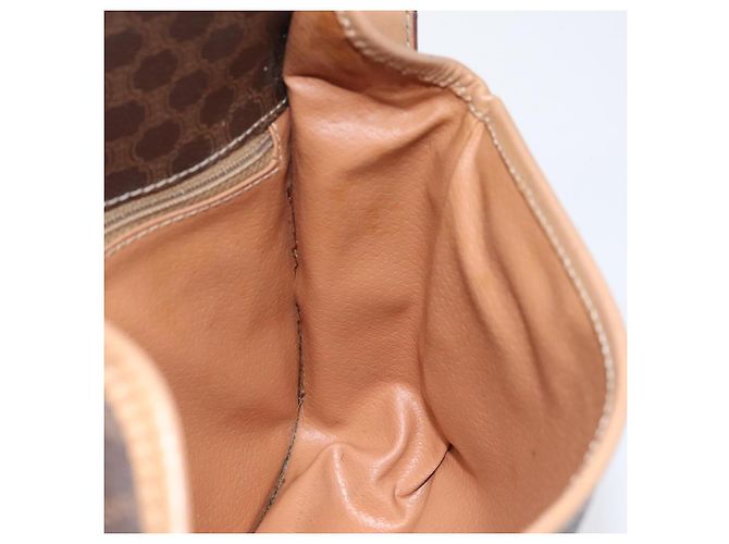 Céline CELINE Macadam Canvas Schultertasche aus PVC-Leder in Braun Gold Auth ki5724 Golden - Ansicht 19