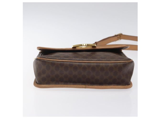 Céline CELINE Macadam Canvas Schultertasche aus PVC-Leder in Braun Gold Auth ki5724 Golden - Ansicht 5