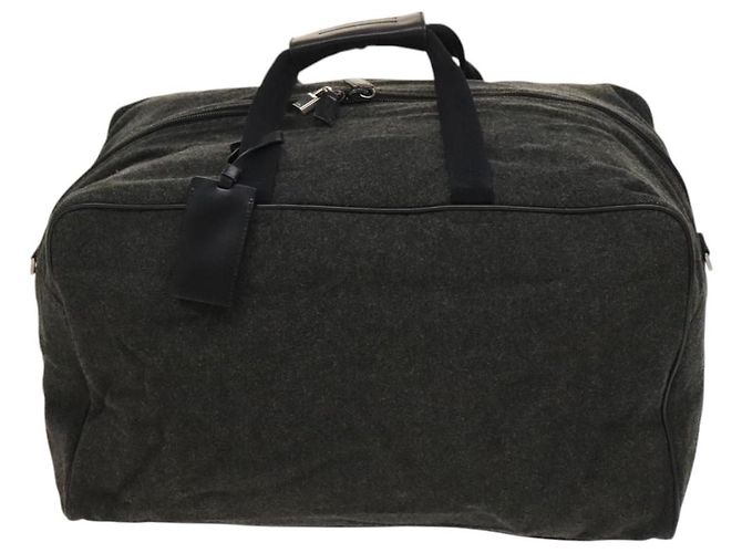 PRADA Borsa Boston Lana 2way Grigia Auth bs25464 Marrone - vista 13