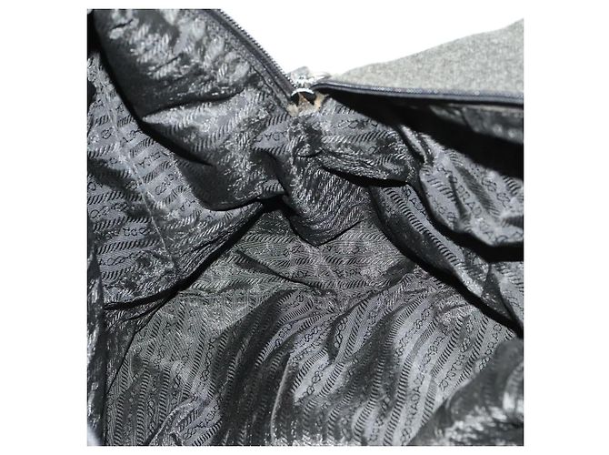 PRADA Borsa Boston Lana 2way Grigia Auth bs25464 Marrone - vista 23