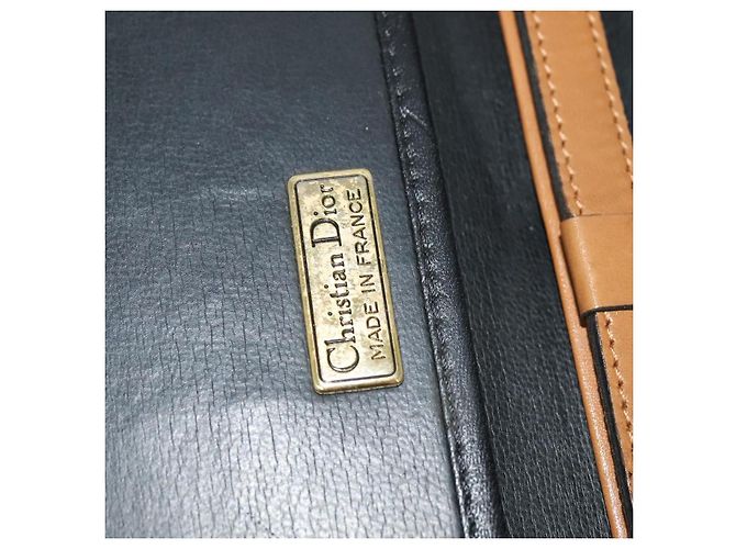 Borsa a Spalla Christian Dior in Pelle Nera e Oro Auth BA2043 Nero D'oro - vista 18