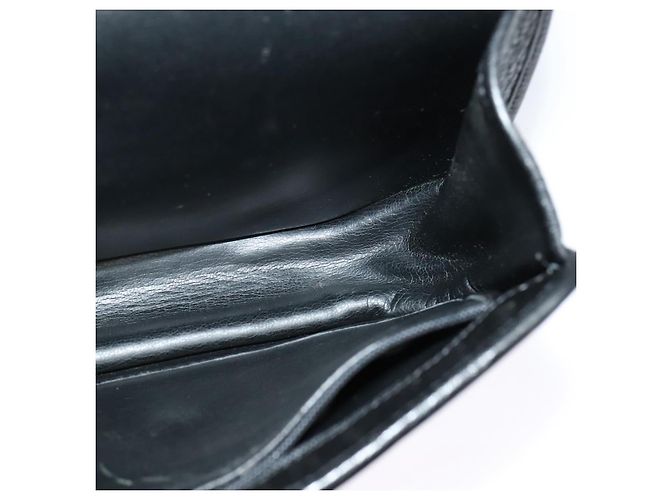 Borsa a Spalla Christian Dior in Pelle Nera e Oro Auth BA2043 Nero D'oro - vista 19