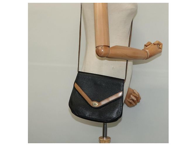 Borsa a Spalla Christian Dior in Pelle Nera e Oro Auth BA2043 Nero D'oro - vista 21