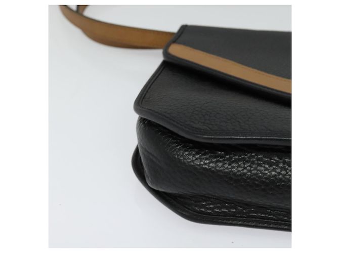 Borsa a Spalla Christian Dior in Pelle Nera e Oro Auth BA2043 Nero D'oro - vista 9