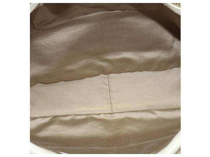 Miu Miu Handtasche aus Leder und Stroh 2 in 1 beige gold Auth 120561 Golden - Ansicht 11