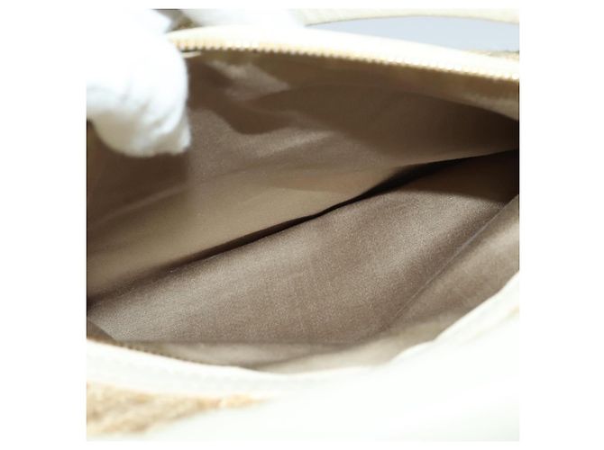 Miu Miu Handtasche aus Leder und Stroh 2 in 1 beige gold Auth 120561 Golden - Ansicht 24