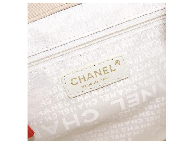 Borsa a mano CHANEL in tela beige CC Auth bs25378 - vista 18